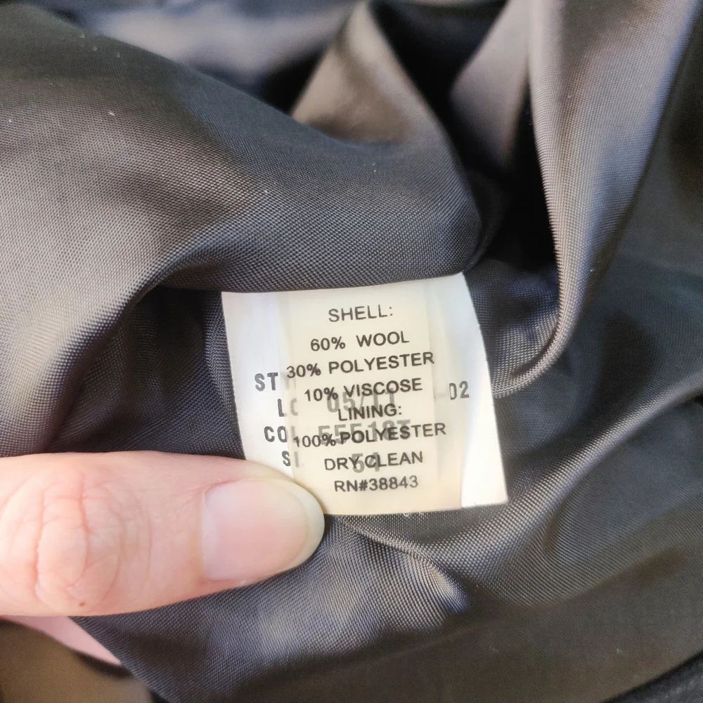 Tahari Courtney Military Wool Blend Peacoat - Picture 6 of 11